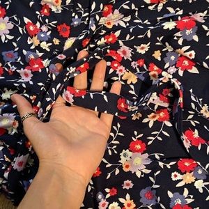 Flowery romper with tail